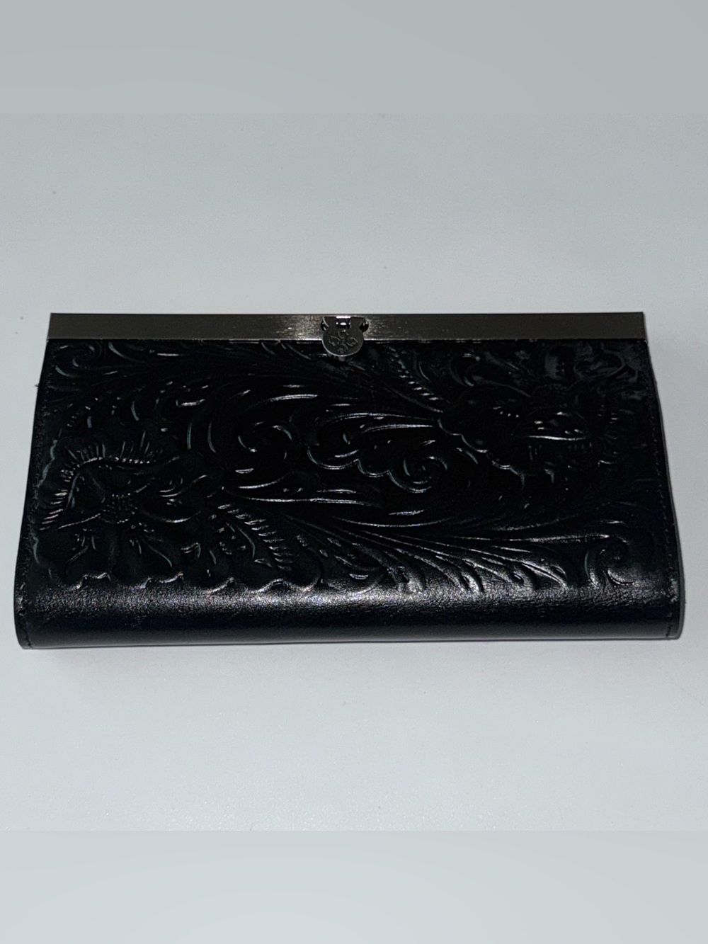 Patricia Nash Black Tooled Leather Wallet
